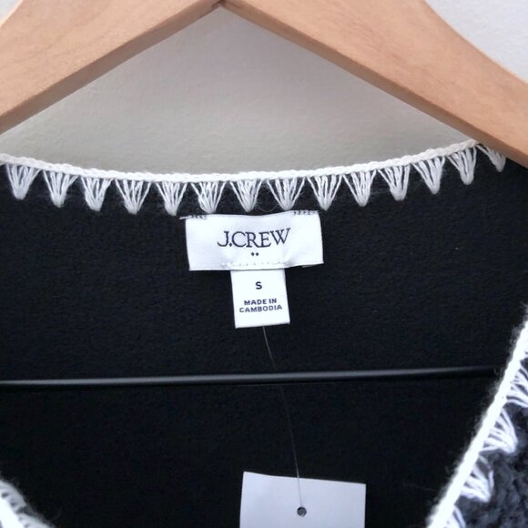 NWT J.Crew Factory Sherpa Blanket-stitch Jacket - Picture 6 of 7